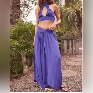 Free People Vibrant Purple Maxi Skirt
